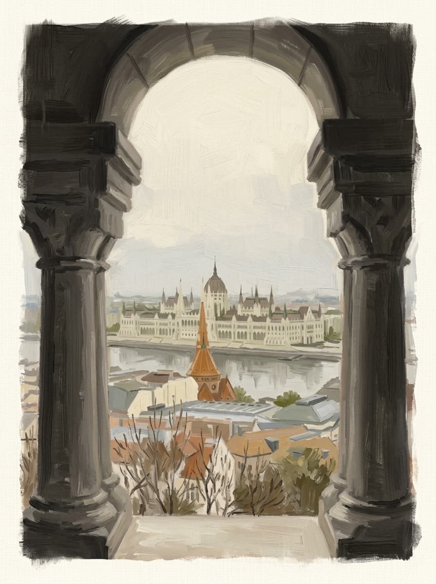 Postcard from Budapest: A well-framed palace